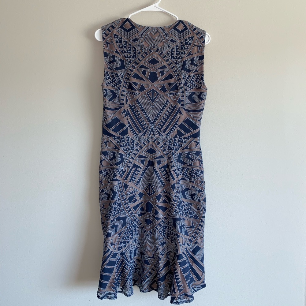 Cream/blue patterned BCBGMaxAzria - Picture 3 of 3